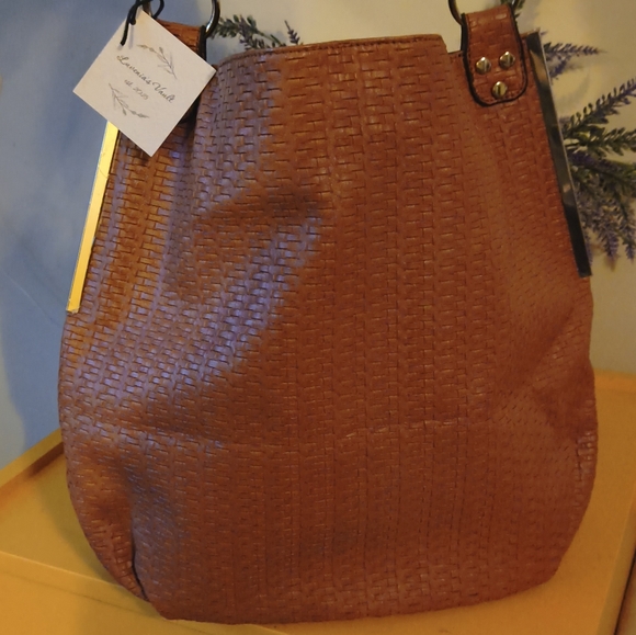 Brown Woven Versona Shoulder Bag| Never Used| Gold Hardware| Very Clean - Picture 5 of 6